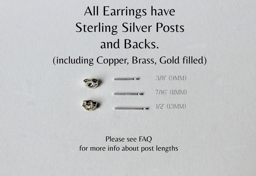Hammered Sterling Silver Heart Stud Earrings, 5mm